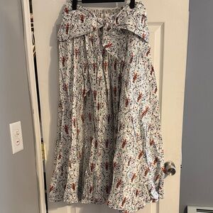 Chic A-Line Skirt with Floral Pattern